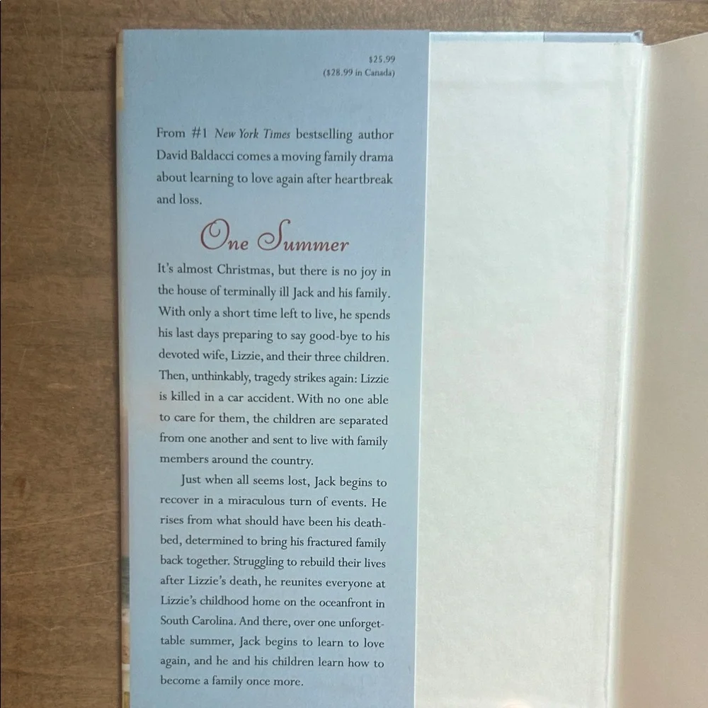 One Summer by David Baldacci Hardcover - Picture 3 of 3